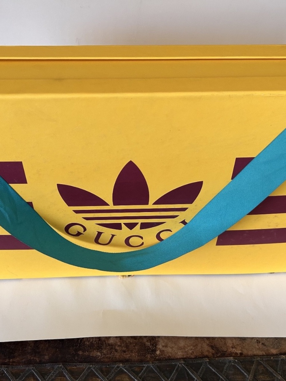 GUCCI x Adidas Blue Leather 73Mm Knee High Stripe Boots Size 9 NIB 715584 - Picture 9 of 9